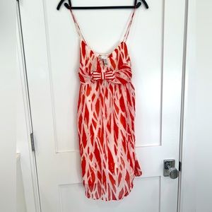 Vintage Diane Von Furstenberg dress. Worn once. Size 8. Red & white w/ bow.